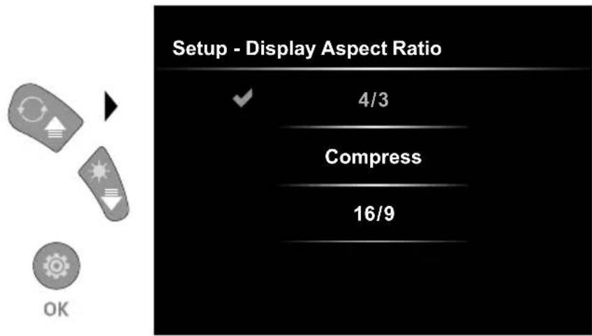 Laserliner VideoInspector XXL - Settings mode: Display Aspect Ratio - 1