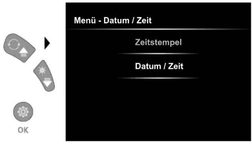 Laserliner VideoInspector XXL - Einstellungsmodus: Datum / Zeit - 1