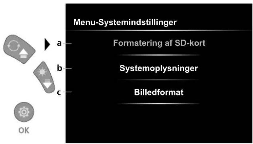 Laserliner VideoInspector XXL - Indstillingsmodus: Systemindstiller - 1