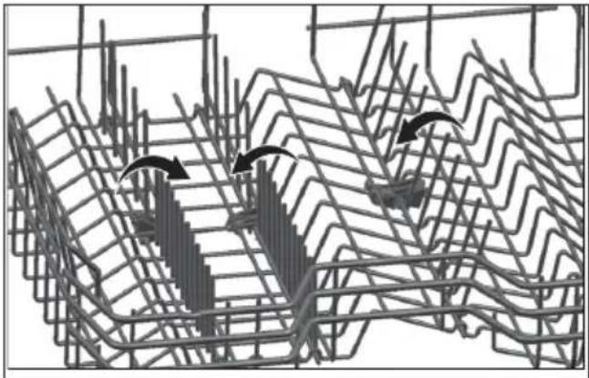 TEKA DFI 46750 - Picots rabattables du panier supérieur - 1