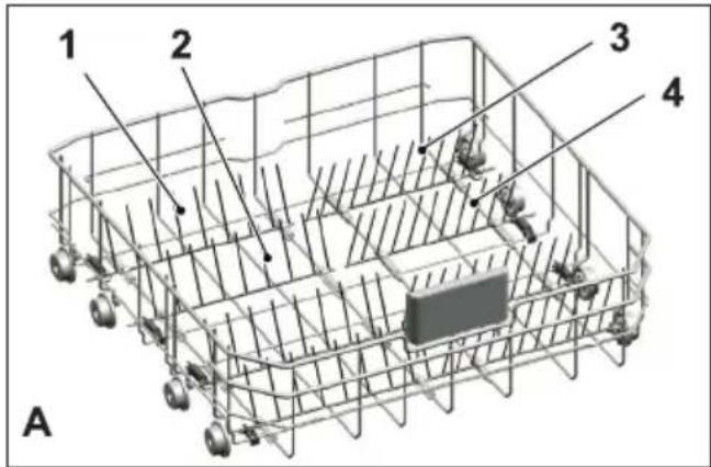 TEKA DFI 46750 - Picots rabattables du panier inférieur - 1