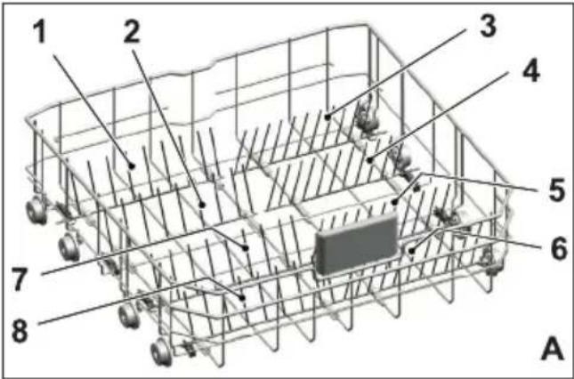 TEKA DFI 46750 - Picots rabattables du panier inférieur - 1