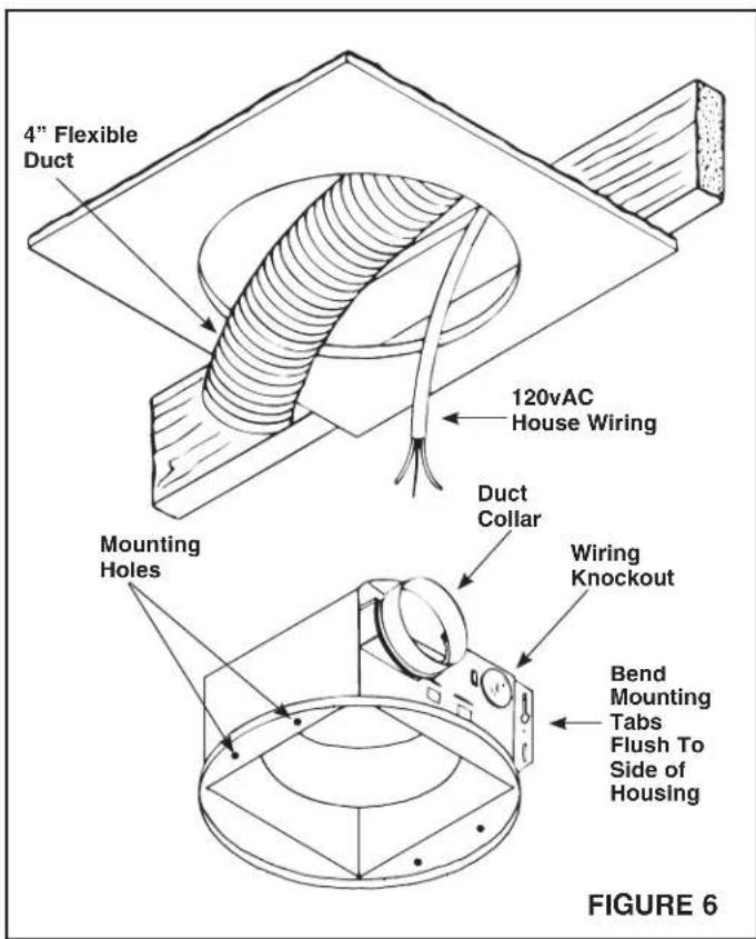 NuTone 8664RP - INSTALLATION FROM AREA BELOW CEILING - 2