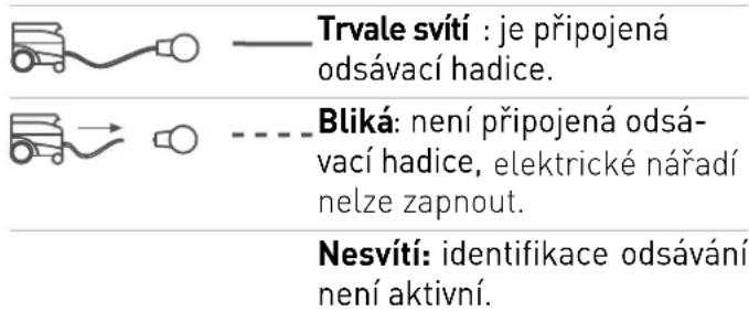 FESTOOL ETS EC 1253 EQ - Zapnutí/vypnutí identifikace odsávání - 1