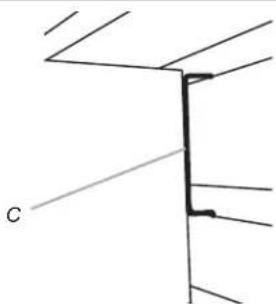 Pure technical line drawing of a structural joint or bracket (no text or symbols)