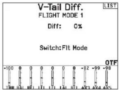 SPEKTRUM NX7e+ - To use the V-Tail Differential System: - 1