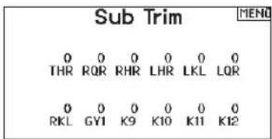 SPEKTRUM NX7e+ - Sub-Trim - 1