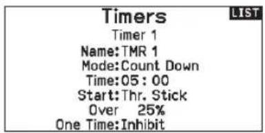 SPEKTRUM NX7e+ - Timer - 1