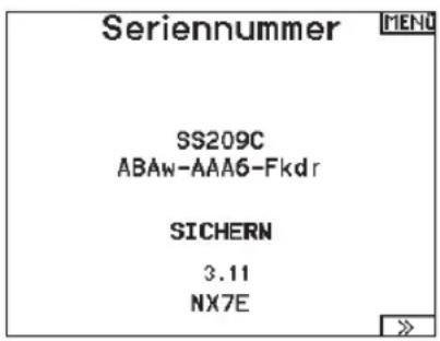SPEKTRUM NX7e+ - Seriennummer - 1