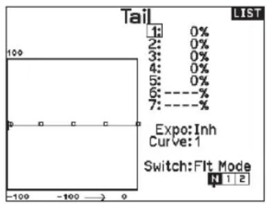 SPEKTRUM NX7e+ - Tail Curve (Function List) - 1