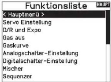 SPEKTRUM NX7e+ - FUNKTIONSLISTE - 2