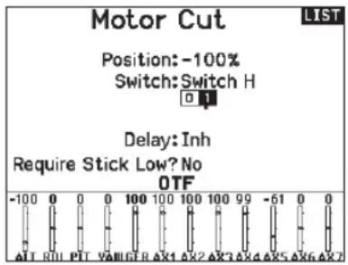 SPEKTRUM NX7e+ - Motor Cut (Function List) - 2