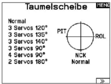 SPEKTRUM NX7e+ - Taumelscheibentyp (Systemeinstellung) - 1