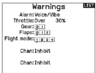 SPEKTRUM NX7e+ - Warnings - 1