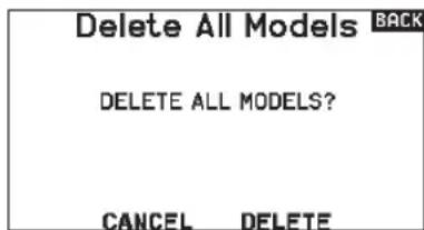 SPEKTRUM NX7e+ - Delete All Models - 1