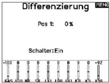SPEKTRUM NX7e+ - Das Differenzialsystem verwenden: - 1