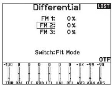 SPEKTRUM NX7e+ - To use the Differential System: - 1