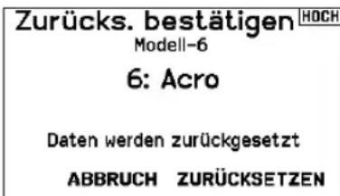 SPEKTRUM NX7e+ - Modell zurücksetzen - 1