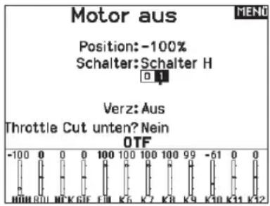 SPEKTRUM NX7e+ - Motor aus (Funktionsliste) - 2