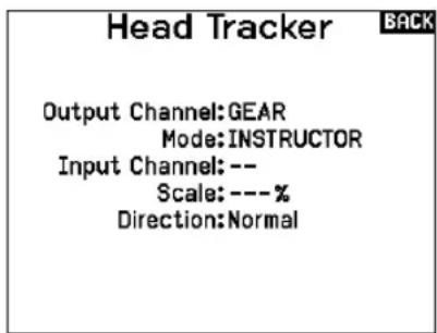 SPEKTRUM NX7e+ - To configure headtracking FPV: - 2