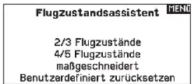 SPEKTRUM NX7e+ - Flight Mode Table [Flugmodustabelle] - 1