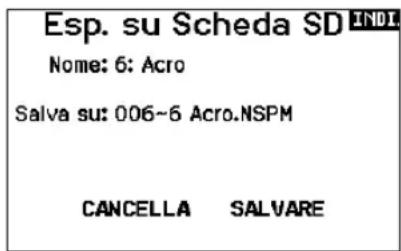 SPEKTRUM NX7e+ - Scelta tra memoria esterna e interna - 1