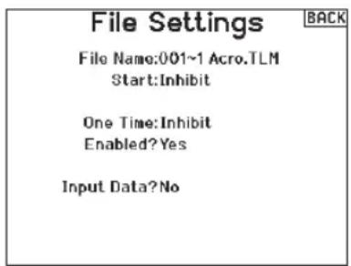 SPEKTRUM NX7e+ - Input Data - 2