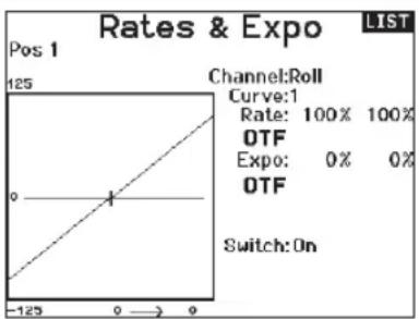 SPEKTRUM NX7e+ - To adjust the Dual Rate and Exponential: - 1