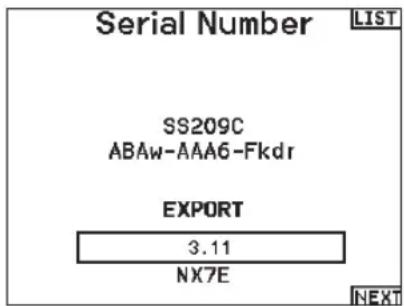 SPEKTRUM NX7e+ - Locating the Transmitter Spektrum AirWare Software Version - 1