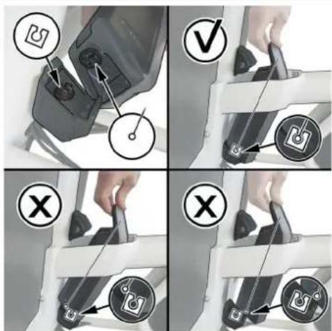 Urban Arrow Tender 1000 - Einsetzen, Herausnehmen, Sichern und Laden des Intuvia-Displays - 4