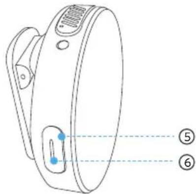 Technical line drawing of a portable device with labeled parts and numbered annotations
