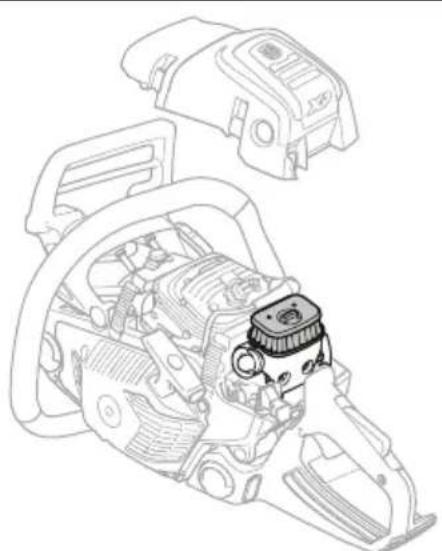 HUSQVARNA 560 XP Mark II - Het luchtfilter reinigen - 1