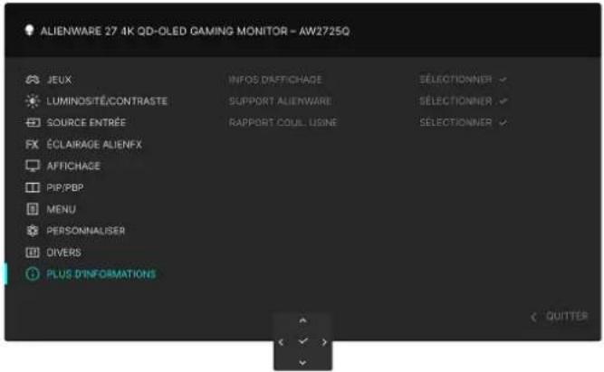 ALIENWARE AW2725Q - MAINTENANCE DU PANNEAU OLED - 2