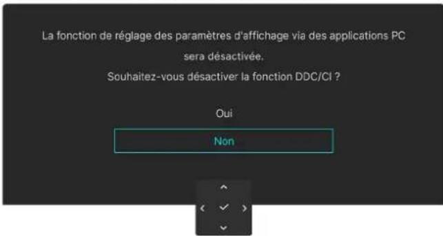 ALIENWARE AW2725Q - Messages d'avertissement OSD - 2