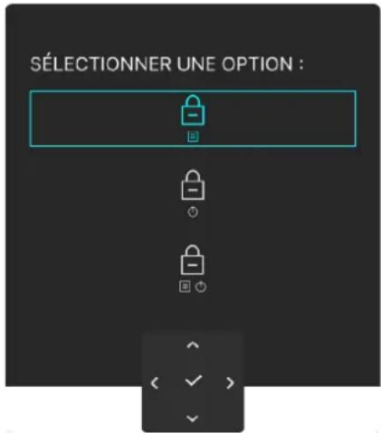 ALIENWARE AW2725Q - Verrouillage des boutons de commande - 1