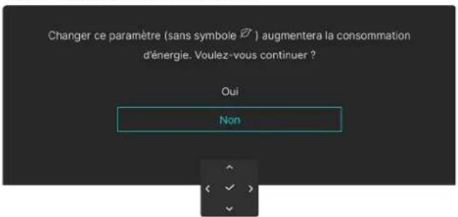 ALIENWARE AW2725Q - Messages d'avertissement OSD - 6