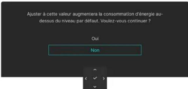 ALIENWARE AW2725Q - Messages d'avertissement OSD - 3