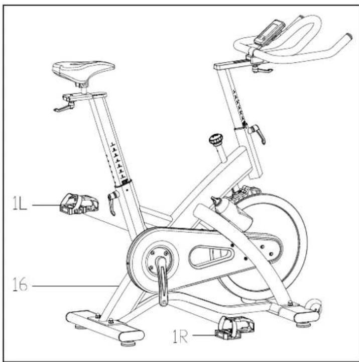 Toorx SRX95 - Montage des pédales - 2