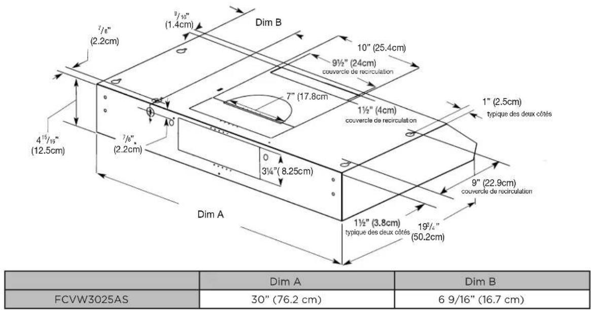FRIGIDAIRE FCVW3025BK - Pour les installations de maisons mobiles - 2