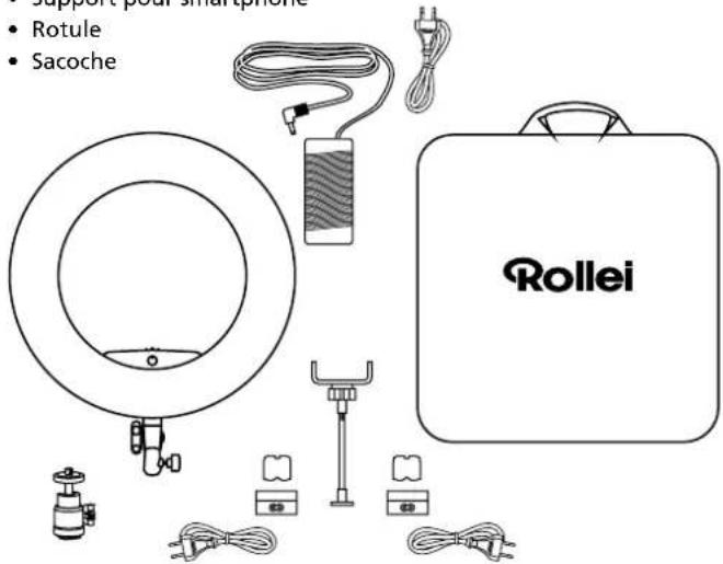 ROLLEI Lumen Ring RGB - Contenu de la livraison - 1