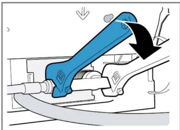 BOSCH SHP78DP5N - Acoplar la manguera de entrada de agua - 3