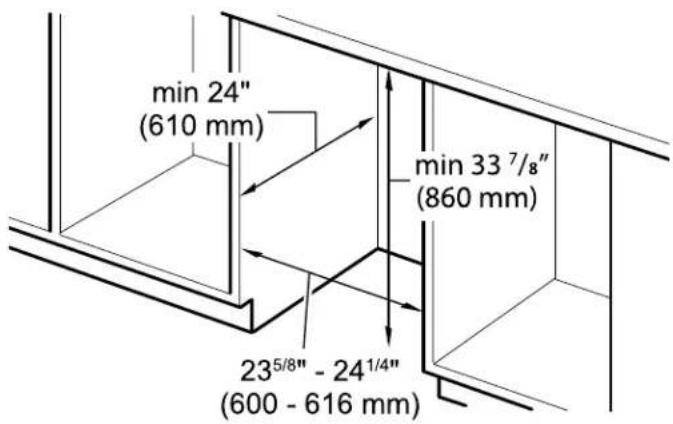 BOSCH SHP78DP5N - Cabinet Requirements - 1
