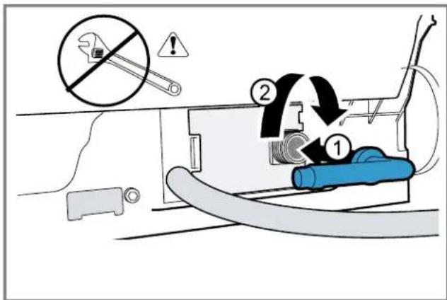 BOSCH SHP78DP5N - Acoplar la manguera de entrada de agua - 1