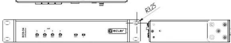 Ecler BOB04 - Schéma avec cotes - 3