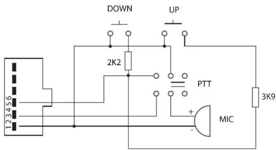 PNI Escort HP 7120 - MICROPHONE WIRING DIAGRAM - 1