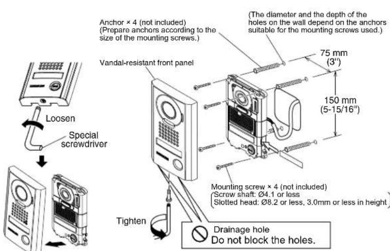 Aiphone JPDA - MOUNTING - 4