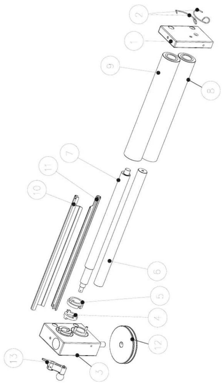 Doyon DL18SP - ROLLER DL12SP - INFERIOR ROLLER DL12DP ROULEAU DL12SP - ROULEAU INFÉRIEUR DL12DP - 1