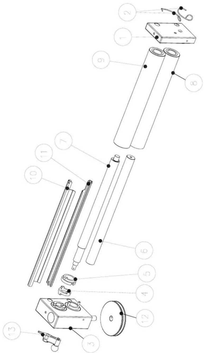 Doyon DL18SP - INFERIOR ROLLER DL18SP - DL18DP ROULEAU INFÉRIEUR DL18SP - DL18DP - 1