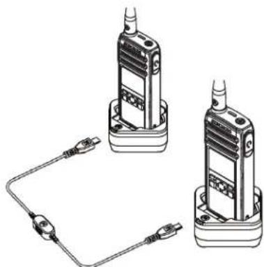 MOTOROLA DTR700 - Cloning Radio Using Two SUCs and a Radio-to- Radio Cloning Cable (Optional Accessory) - 1