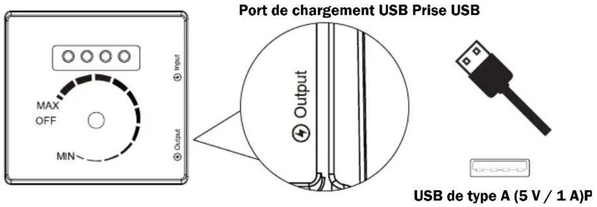 XPower FC125B - Port de chargement USB\* (Suite) - 1